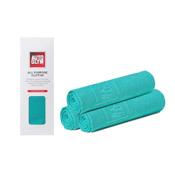 Autoglym All Purpose Cloths 3pk