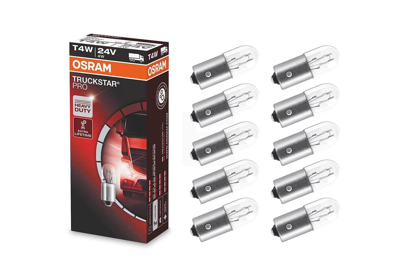 Osram Truckstar Pro T4W (24v) (10pk)