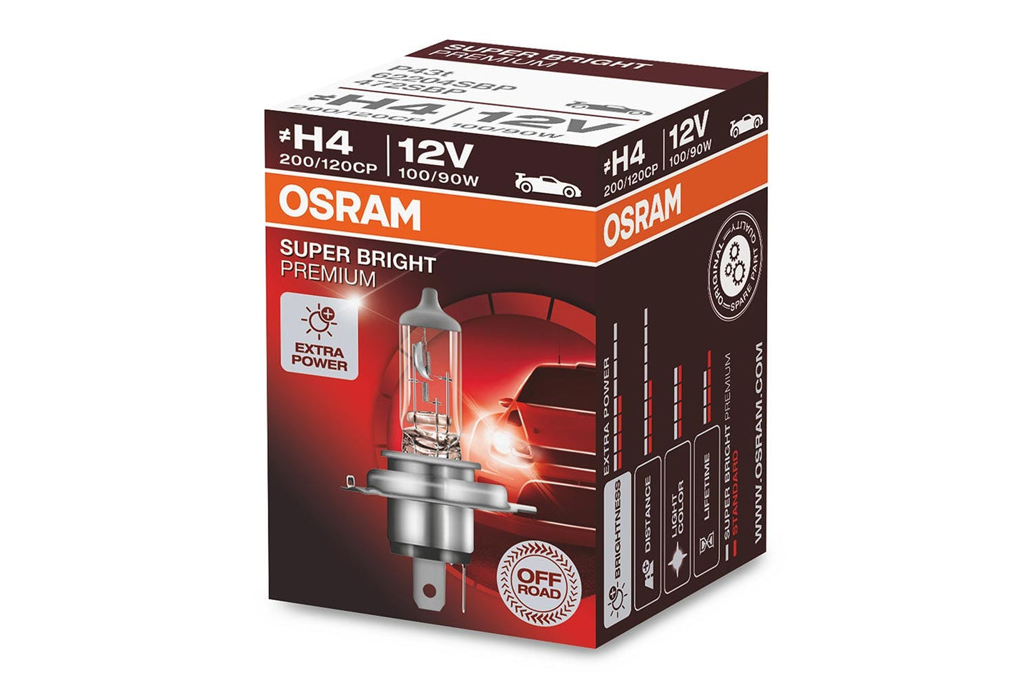 Osram Super Bright Premium H4 (100/90w) (stk)