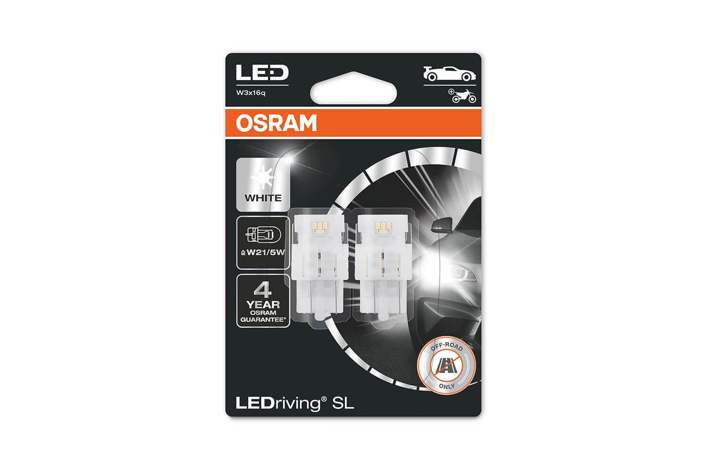 Osram LEDriving SL W21/5W Oransje (sett)