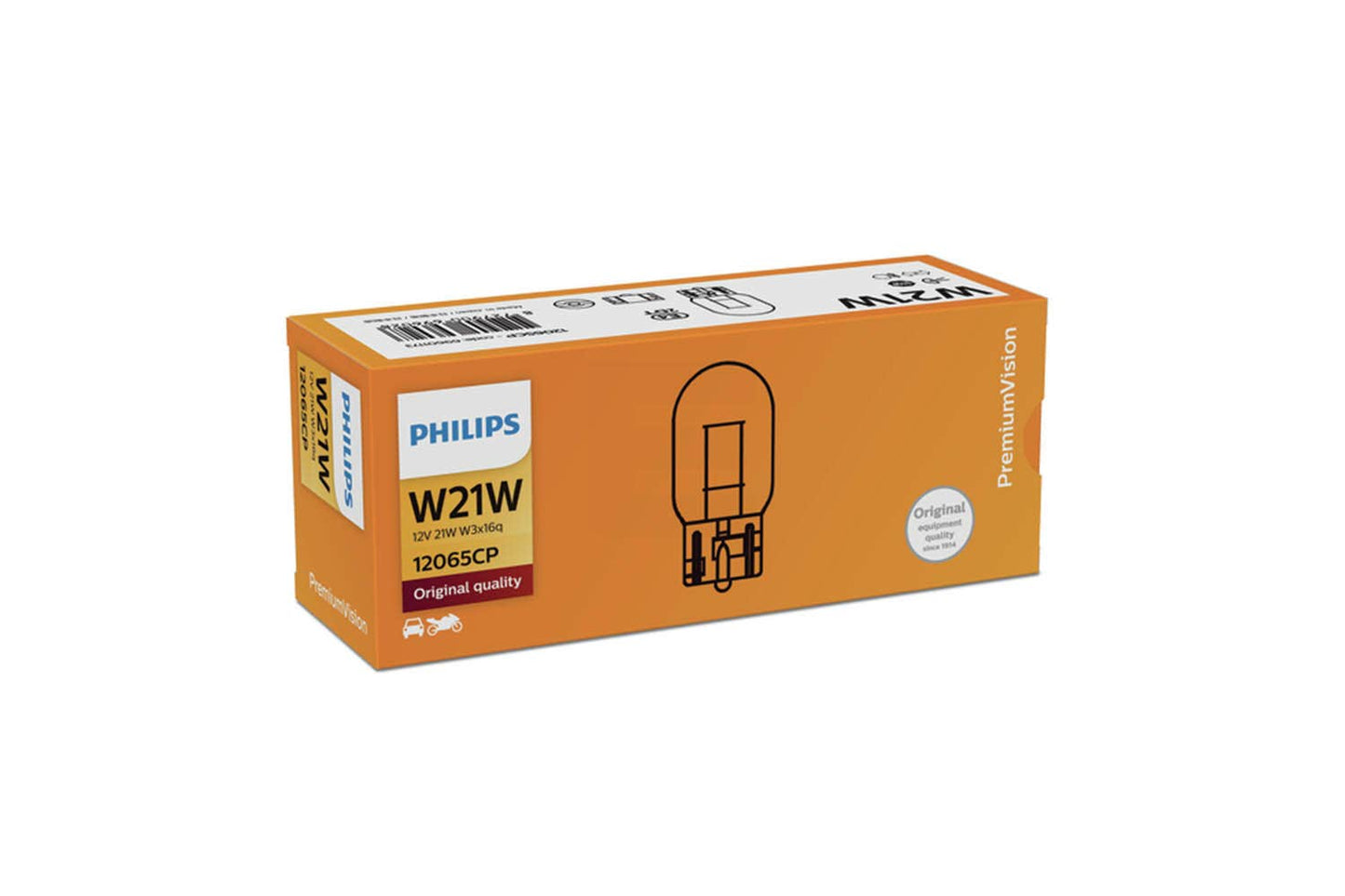 Philips bulb W21W Wedge Base 12V 10 pack