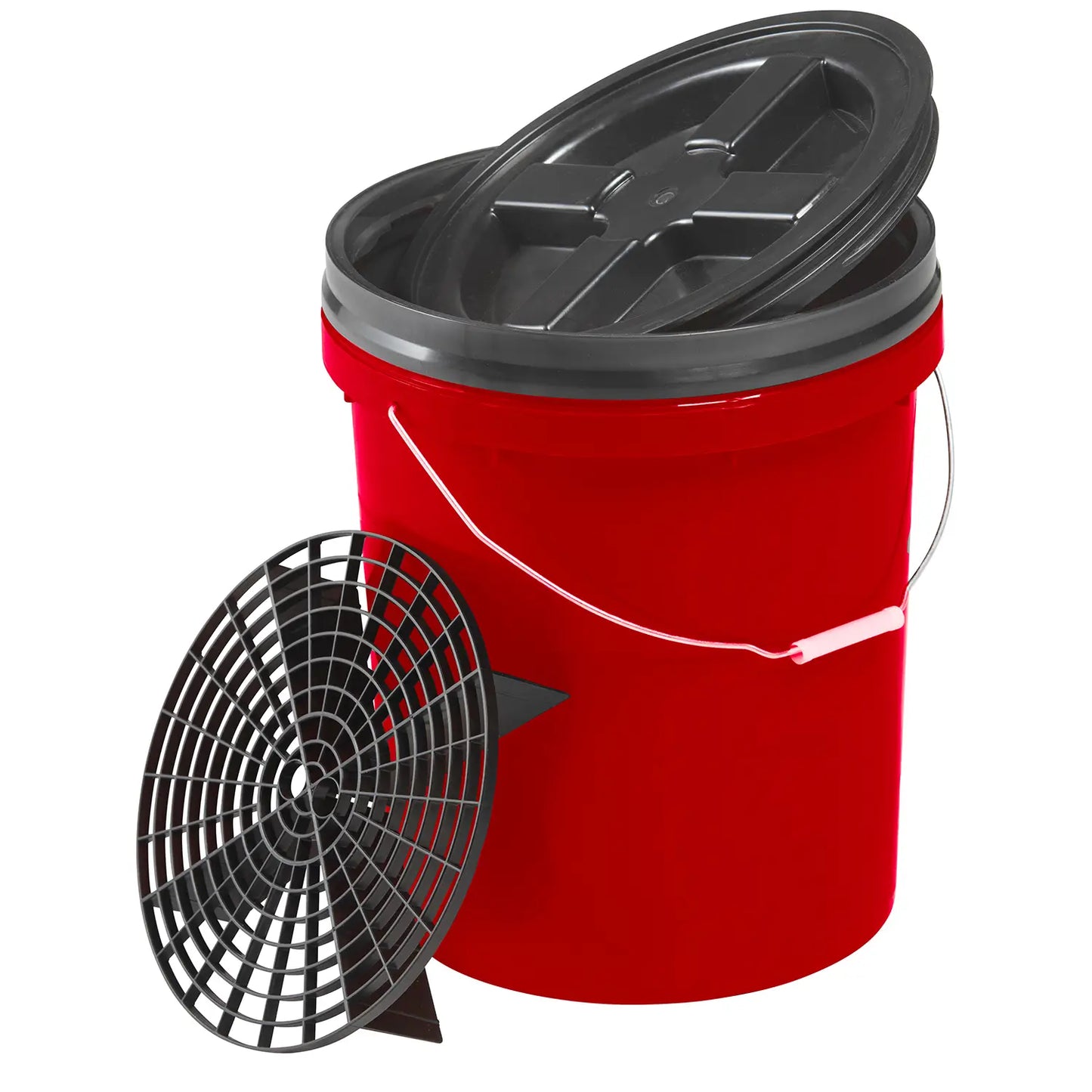 Bøtte med rist og lokk