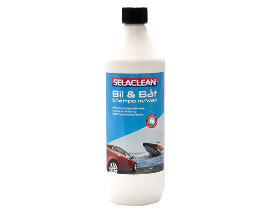 Selaclean Bil og båtshampo m/wax 1 L