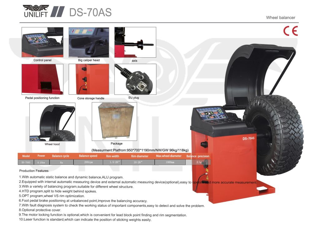 Avbalanseringsmaskin med laser