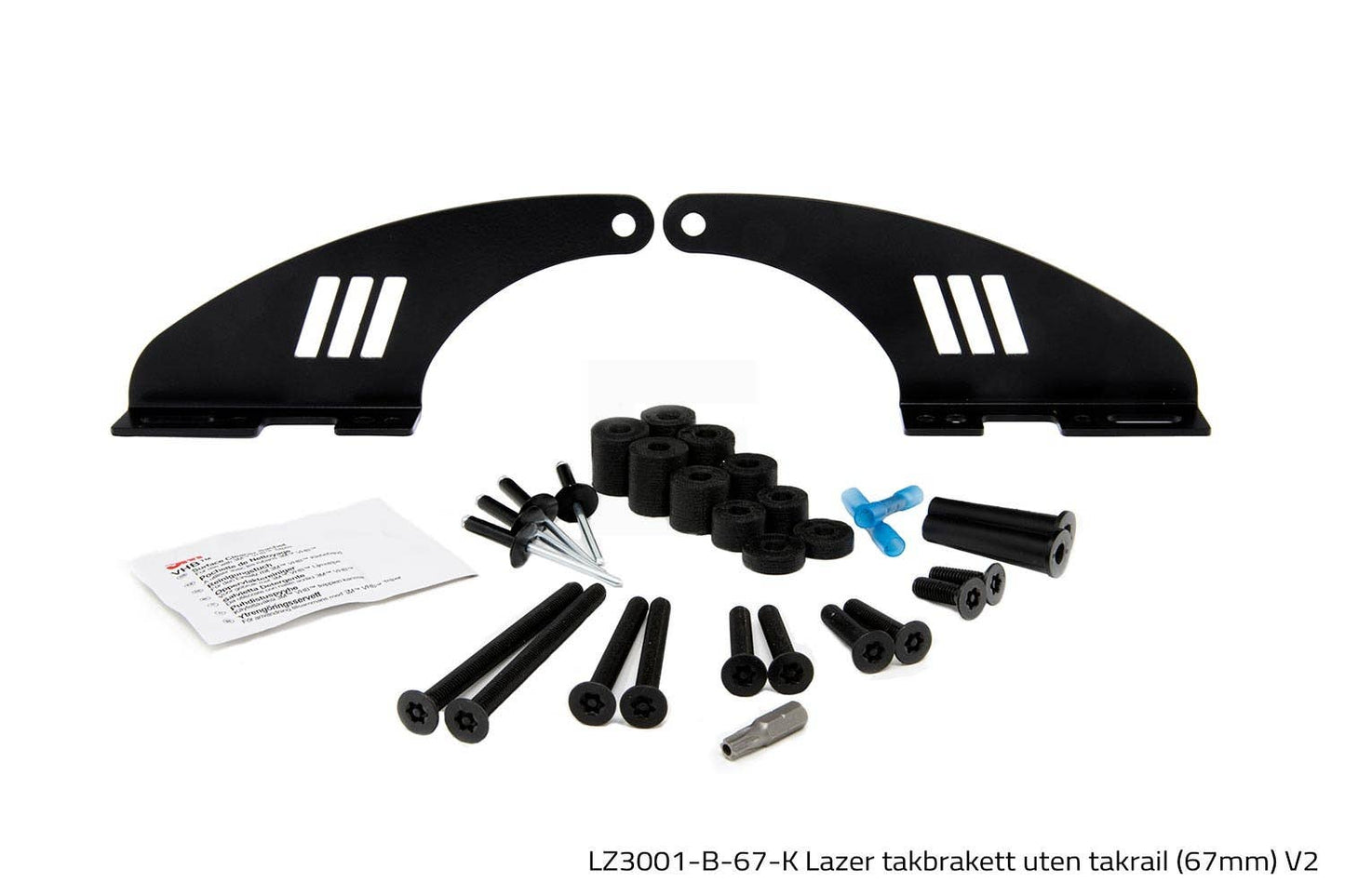 Lazer takbrakett uten takrail (67mm) V2