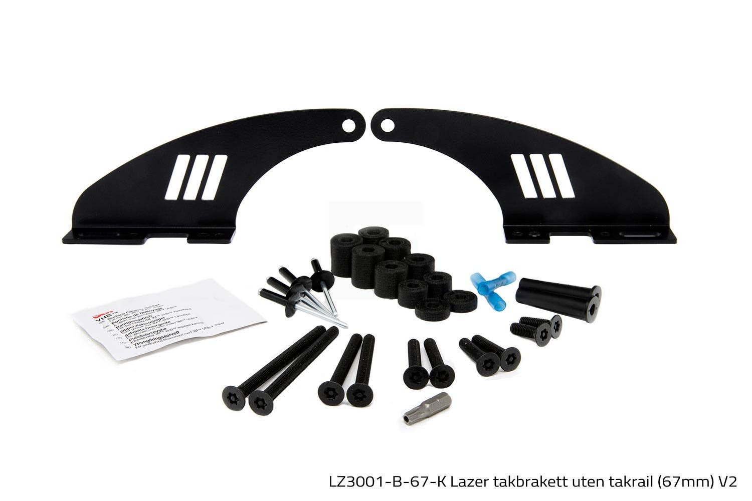 Lazer takbrakett uten takrail (67mm) V2