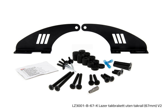 Lazer takbrakett uten takrail (67mm) V2