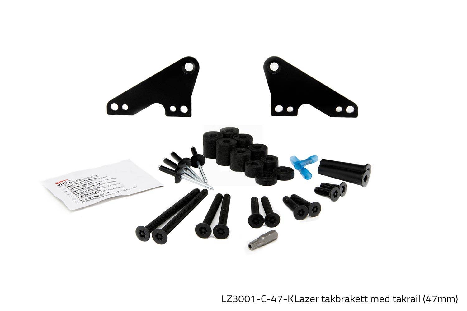 Lazer takbrakett med takrail (47mm)