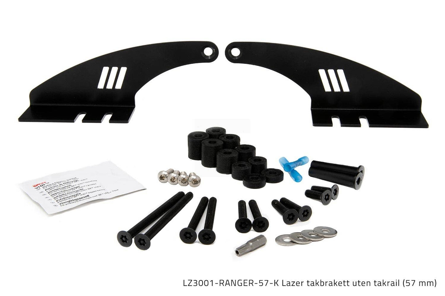Lazer takbrakett Ford Ranger med takrails (57mm)