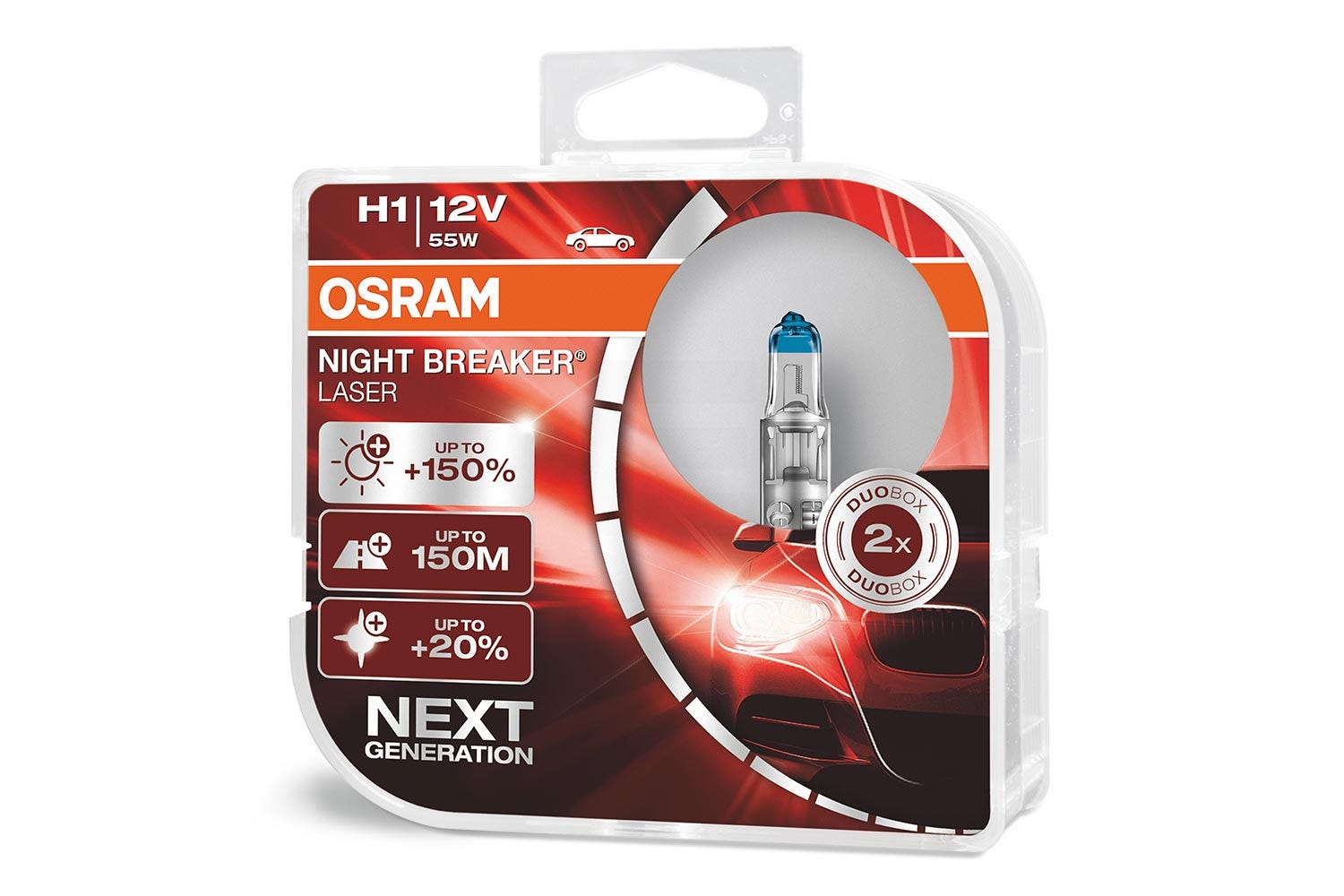 Osram H1 Night Breaker Laser Gen2 150% (Sett)