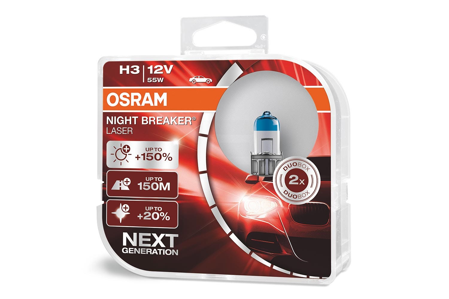 Osram H3 Night Breaker Laser Gen2 150% (Sett)