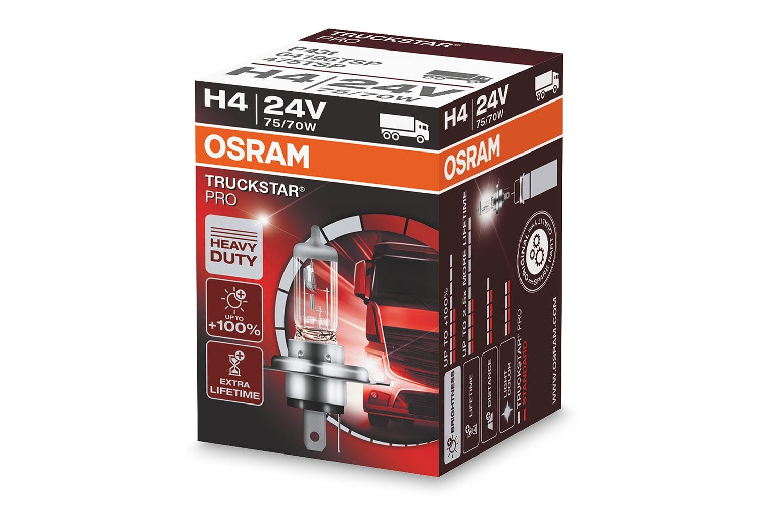 Osram Truckstar Pro H4 (stk) (24v)
