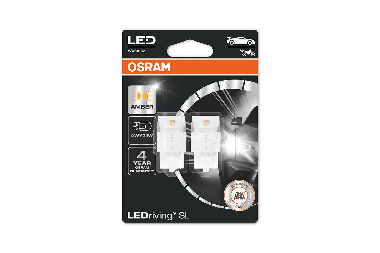 Osram LEDriving SL WY21W Oransje (sett)