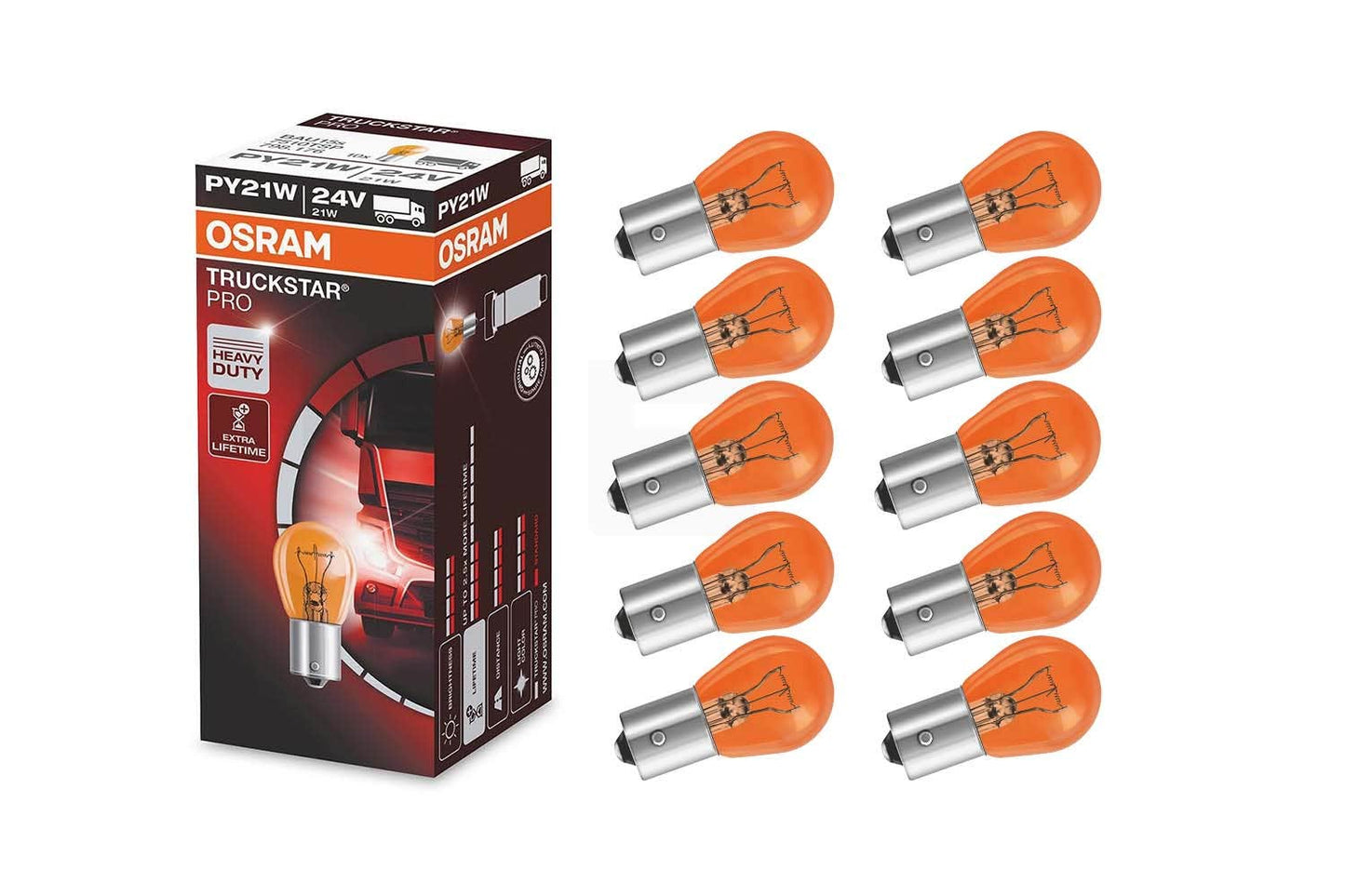 Osram Truckstar Pro PY21W (24v) (10pk)
