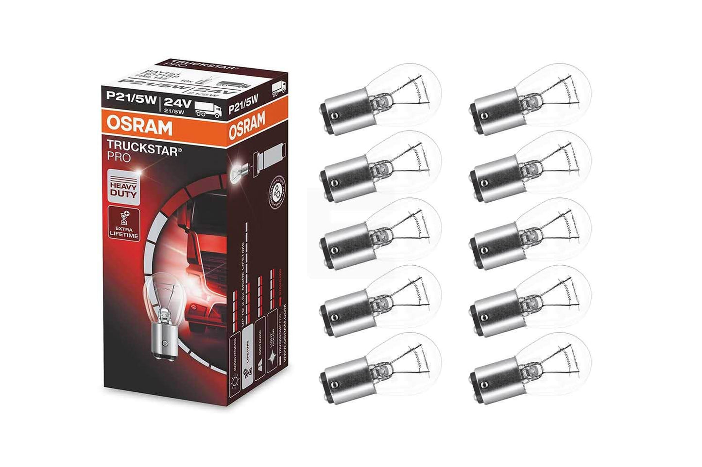 Osram Truckstar Pro P21/5W (24v) (10pk)