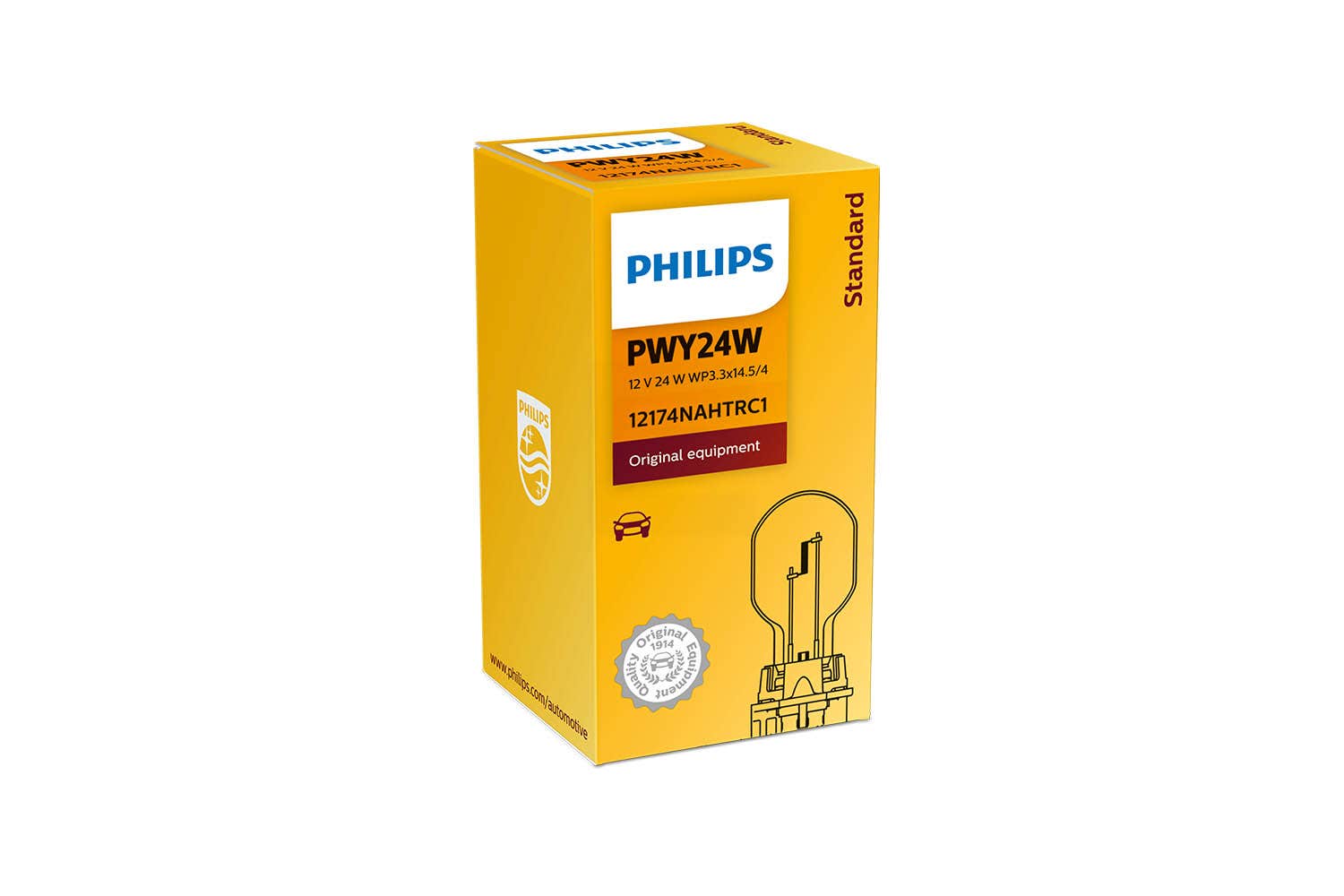 Philips bulb PWY24W  NAHTR (amber) HiPerVision 12V