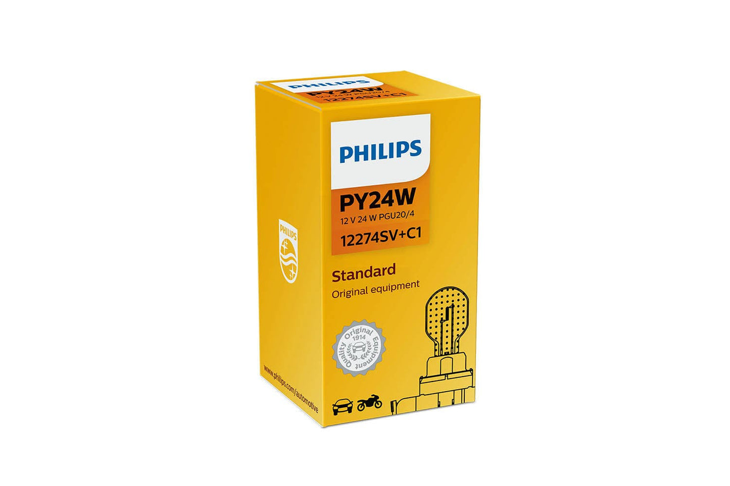 Philips bulb PY24 SilverVision HiPerVision 12V