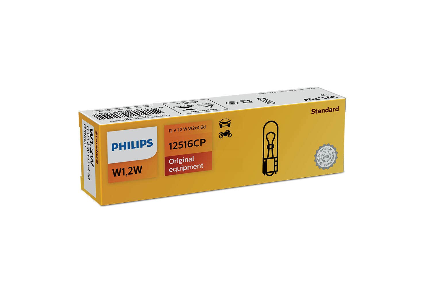 Philips bulb W1,2W - W2,3W - W2W - WBT5 Wedge Base 12V