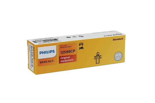Philips bulb Bax 8,5d/2 Black Bax 12V 10 pack