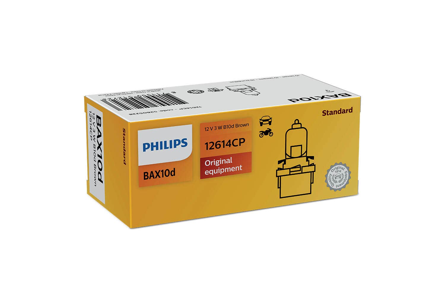 Philips bulb B10D Brown Halogen Bax 12V 10 pack