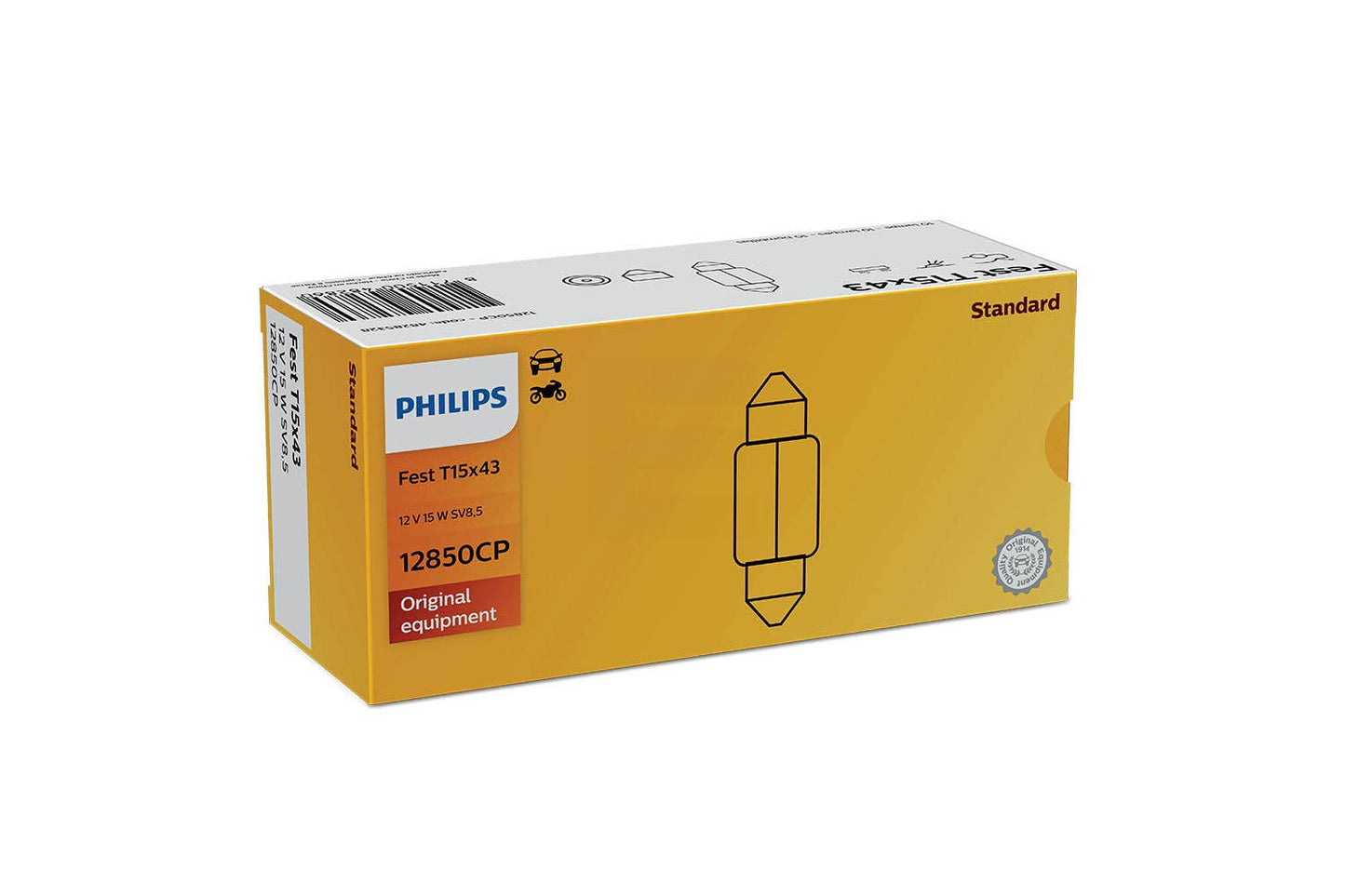 Philips bulb Festoon T15x43 Festoon 12V 10 pack