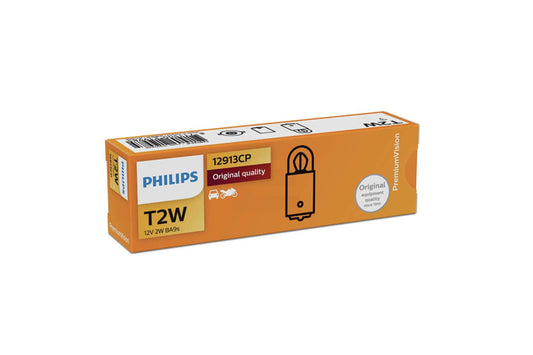 Philips bulb T2W-T3W Auxiliary lamps 12V 10 pack
