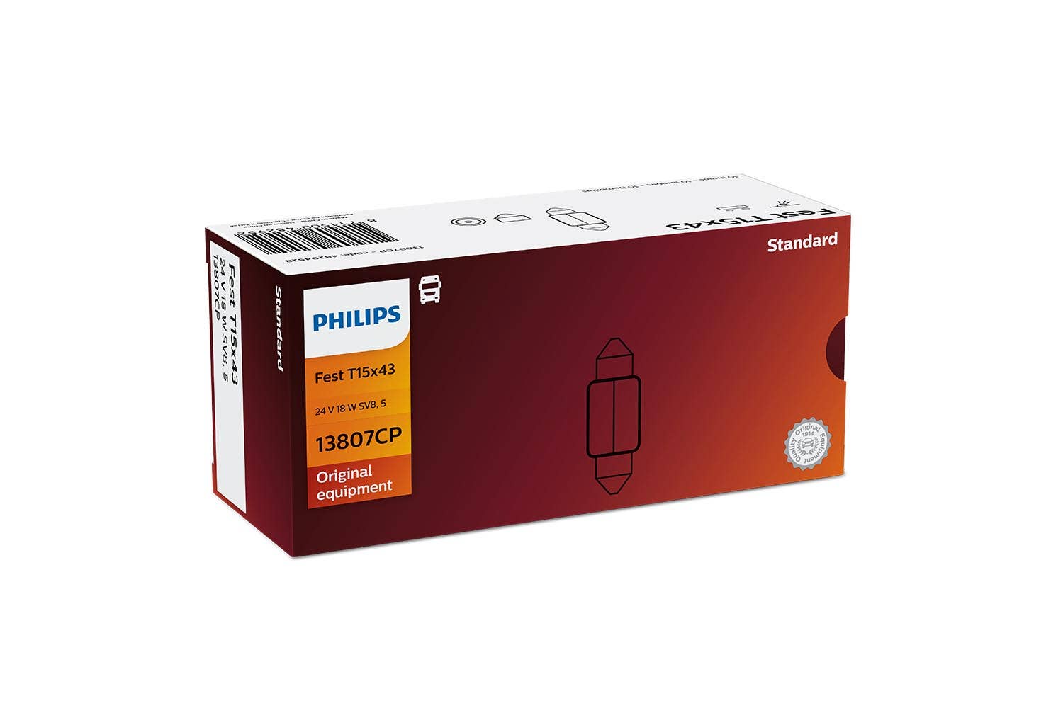 Philips bulb Festoon T15x43 Festoon 24V 10 pack