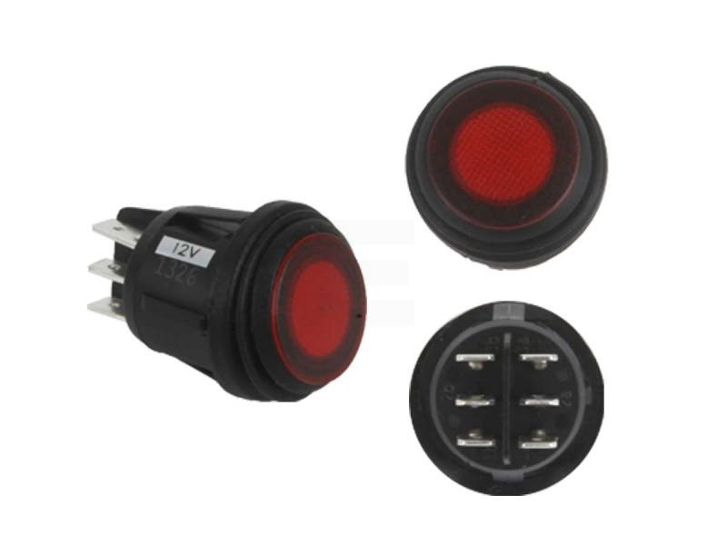 Rigid 3 POSITION ROCKER SWITCH (Rød)