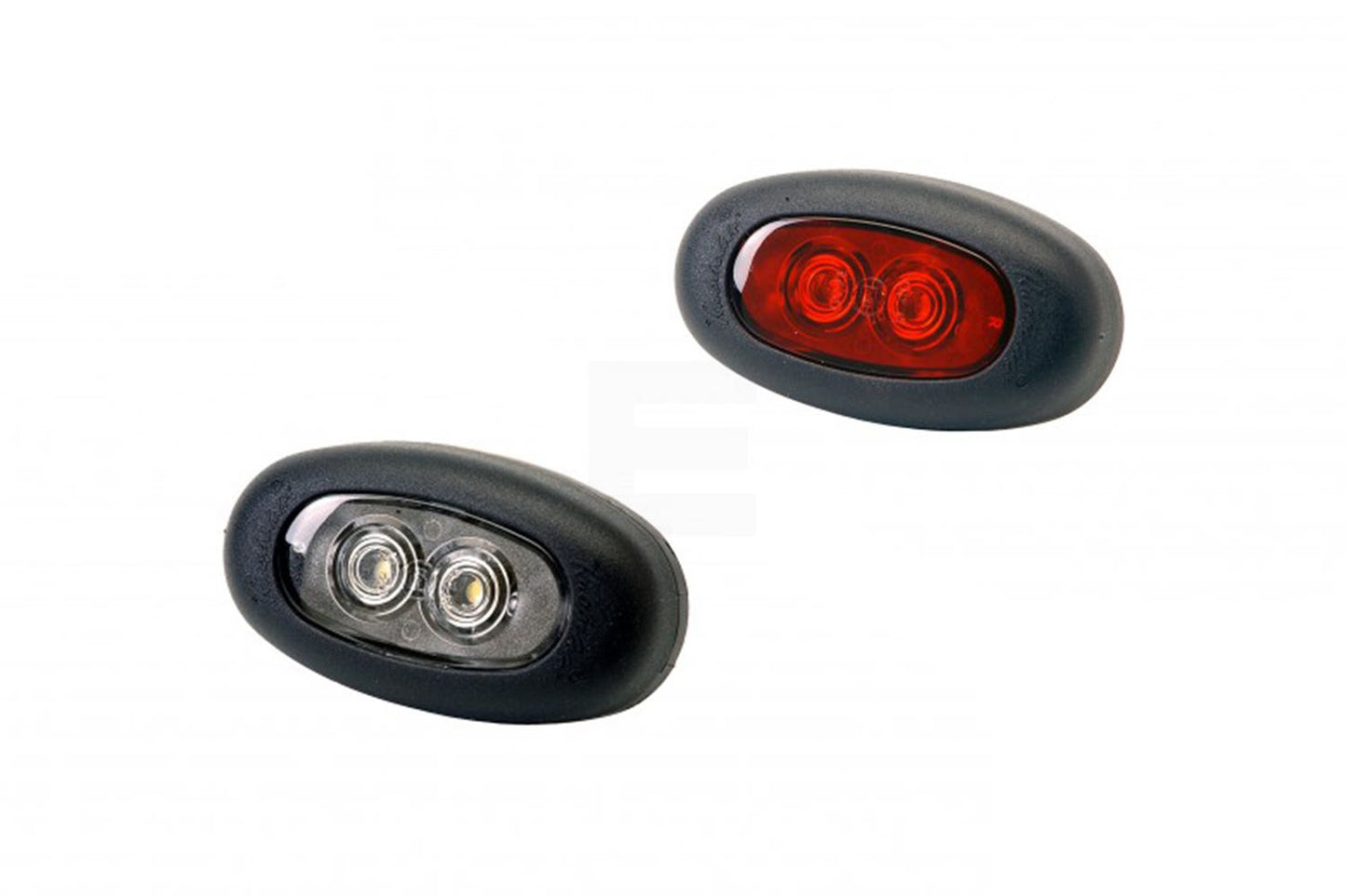 Truck-Lite Markeringslys oval (12v-24v, Rød)