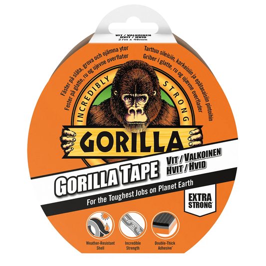 GORILLA TAPE HVIT 27M