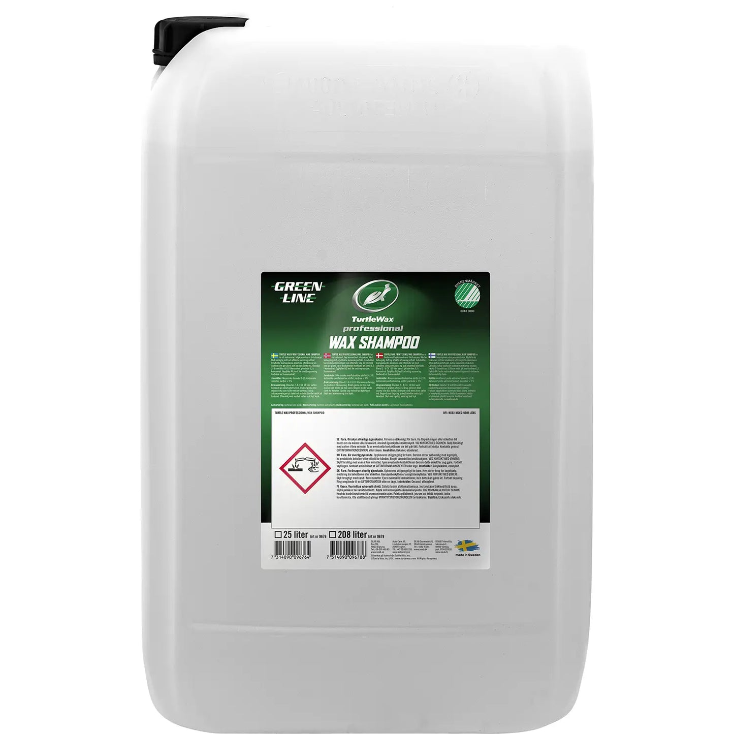 Turtle Wax Pro Greenline Wax Shampoo 25 L